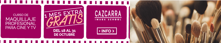 CAZCARRA. Curso de Maquillaje Profesional para Cine y TV. 1 mes extra GRATIS