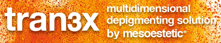 tran3x. multidimensional depigmenting solution by mesoestetic