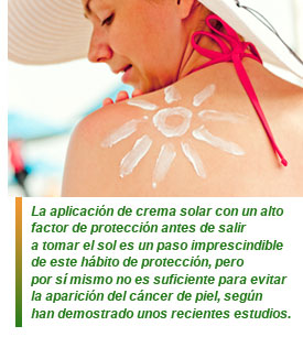 Las cremas solares no evitan el cáncer de piel