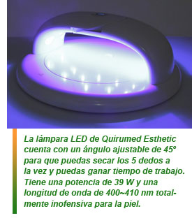Lámpara LED para secado de uñas de gel de Quirumed Esthetic