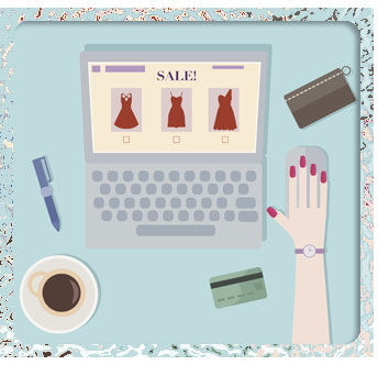 La mujer y la venta on-line