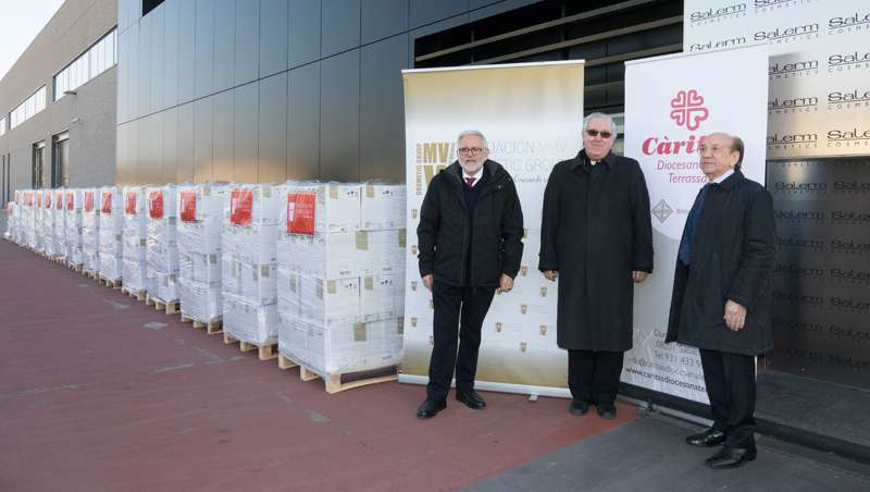 Acuerdo de colaboracin de la Fundacin VMV Cosmetic Group con Critas Diocesana de Terrassa