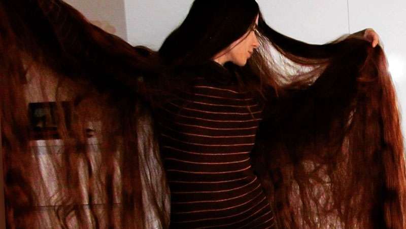 Una trenza que mide 2,3 metros