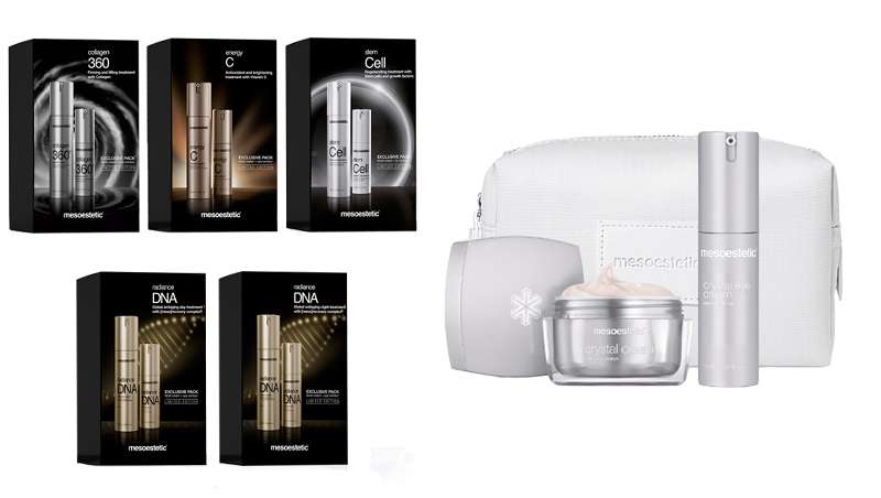 Piel radiante esta Navidad con los packs antiaging de mesoestetic