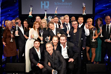 Todos los premiados en el British Hairdressing Awards 2011.
