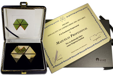 Mazuelas Profesional, reconocida por su destacada labor como empresa familiar.