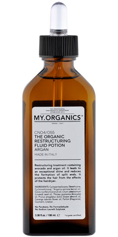 Cabello reparado con el aceite de argn y aguacate de My Organics