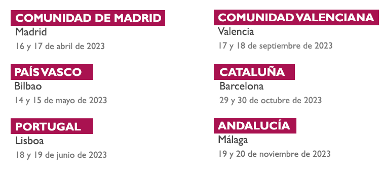 Próximas convocatorias