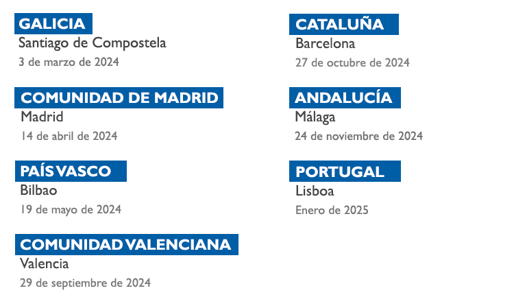 Próximas convocatorias
