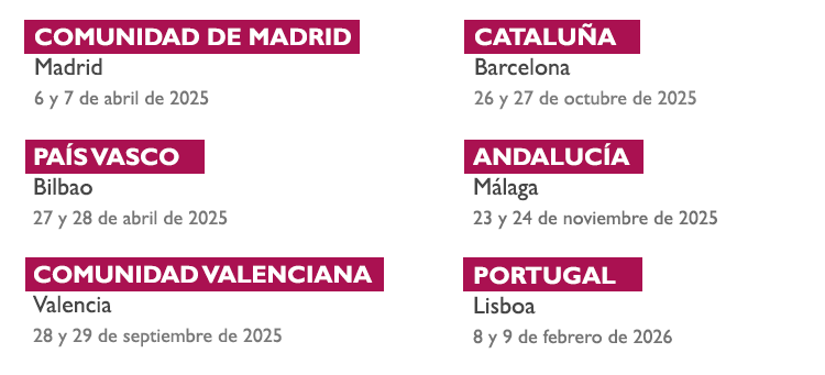 Próximas convocatorias