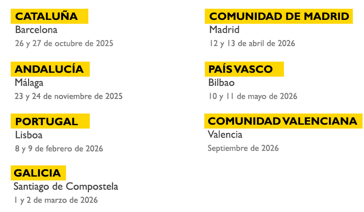 Próximas convocatorias