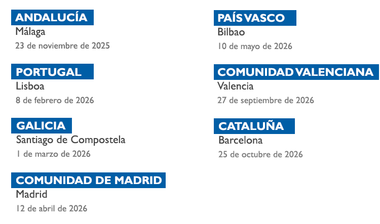 Próximas convocatorias