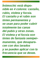 Intimochic, coloración unisex para el vello púbico