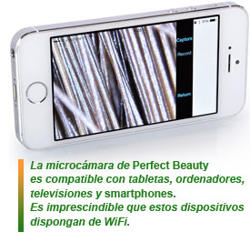 Perfect Beauty, microcámara WiFi para diagnóstico facial y capilar