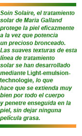 Soin Soleil - Maria Galland