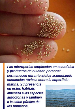 prohibición total de las microperlas de plástico