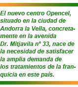 Nuevo centro de estética Opencel en Andorra