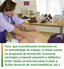 Arôms-Natur, alta cosmética natural en cabina