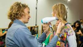 James Pecis, de Moroccanoil, fue el encargado de la peluquería en este desfile