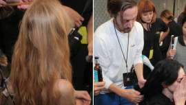 Paul Hanlon, de Moroccanoil, fue el encargado de la peluquería en este desfile