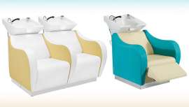 Los lavacabezas Galeone cuentan con una imagen visual impactante y una estructura interior de gran calidad. Además está fabricados con cerámica profunda para facilitar la labor de los profesionales