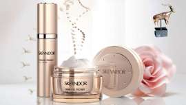 El diseño refleja lujo y exclusividad para dar a conocer la línea cosmética basada en el concepto Jewelry of Science