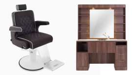 Así es la propuesta de Pahi, un fantástico tocador más un increíble sillón de barbero para poner tu salón a la última