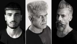 Combinación matemática, asegura Simón, Geometric, compite en los Premios Imaxe Galicia. Aspira a ganar, lo cual está dentro de lo posible. Geometric es compendio de barbas, bigotes y barberías y la suma de formas, líneas y volúmenes nuevos