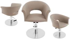 Acierto, diseño y comodidad máxima. Todo se aúna en Cloe, de Pahi. Un sillón de época y funcional elegancia que aportará valor añadido a tu salón de peluquería y confort para tu cliente