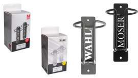 Disfruta de dos colgadores para tus máquinas de corte que aportarán un sello de distinción a tu salón de peluquería o barbería y te facilitarán tanto su uso y manejo como el orden