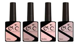 Cuatro tonos nude de   EVO2, la línea de grado médico y 100% vegana, 5 free de Bio Sculpture, para una primavera a la moda donde este tono vuelve a ser el rey