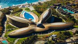 Premiado como el mejor destino para el bienestar por los  World Travel Awards, el Mriya Resort & Spa, sito en Crimea, Rusia, destaca además por su infraestructura y diseño a cargo del famoso arquitecto inglés Norman Foster