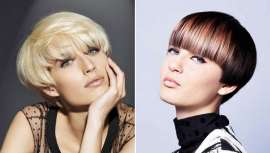 Mezcla de carré y bob, con altura a la clavícula, nace el carré boule, tipo cazón pero al que añadir capas si se prefiere y dotar de movimiento frente al más estático que popularizara décadas atrás la francesa Mireille Mathieu