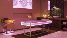 Esta cama de bienestar multifuncional es ideal para tratamientos y masajes inolvidables