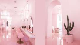 La firma da a conocer su nuevo proyecto: la fabricación, instalación y montaje del mobiliario monocolor en rosa de la peluquería Nim Salon, en Madrid