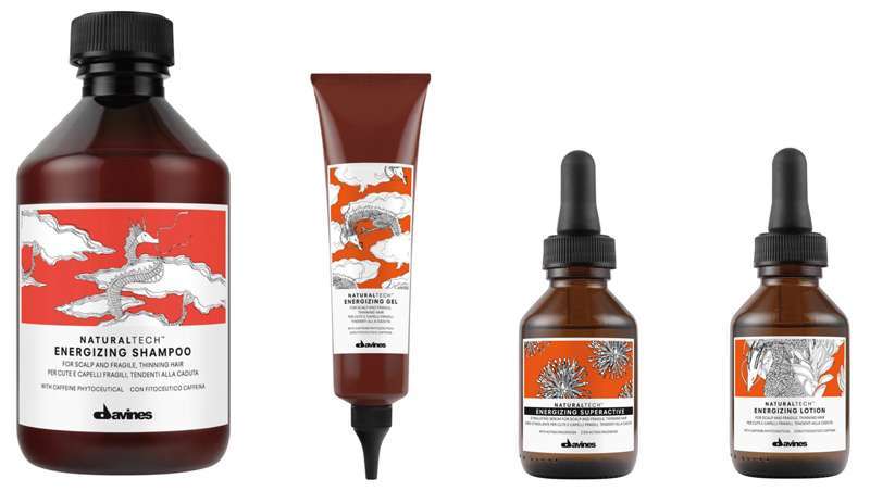 Naturaltech Energizing, energizando linha projetada para escalpes e cabelo frágil