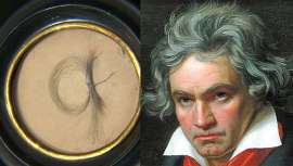 La casa de subastas británica repite y subasta, una vez más, un mechón perteneciente al fallecido compositor y músico alemán 