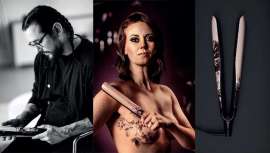 ghd criou novas versões das suas stylers com desenhos inspiradores nos trabalhos do tatuador David Allen, criados para ocultar cicatrizes de mastectomias