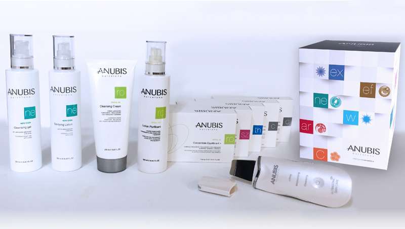 Novos packs cabine de Anubis, com o dispositivo Ultrasonic Skin Care de presente