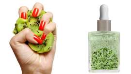 As propriedades do kiwi, tanto antioxidantes como nutritivas, jogam um papel essencial em muitos peelings, ajudando também a combater o envelhecimento da unha