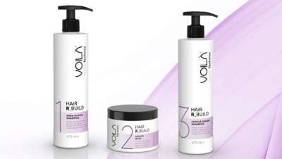 Absoluta novidade, tratamento de queratina em três passos, Voila Hair R-Build de Intercosmo