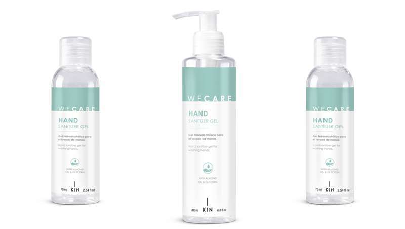WeCare Hand Sanitizer, o novo gel hidralcoólico de Kin Cosmetics para que a tua cliente leve sempre consigo na mala ou para o escritório