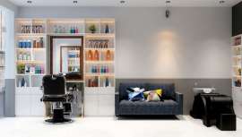 No por su precio, ¡no! Que estamos en pandemia. Sino por su prestaciones. Y además diseñamos con ellos el itinerario de una peluquería a la última, desde la puerta hasta el interior de la zona del lavacabezas para empresarios de éxito