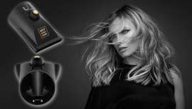 Secado, peinado y tratamiento con Elchim Hot Honey Care, en un solo gesto, gracias al accesorio-cápsula de tratamiento compatible con toda la gama de secadores compactos de la firma