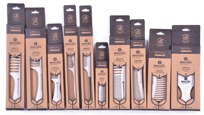 Ferramentas de penteado biodegradáveis para o salão de cabeleireiro