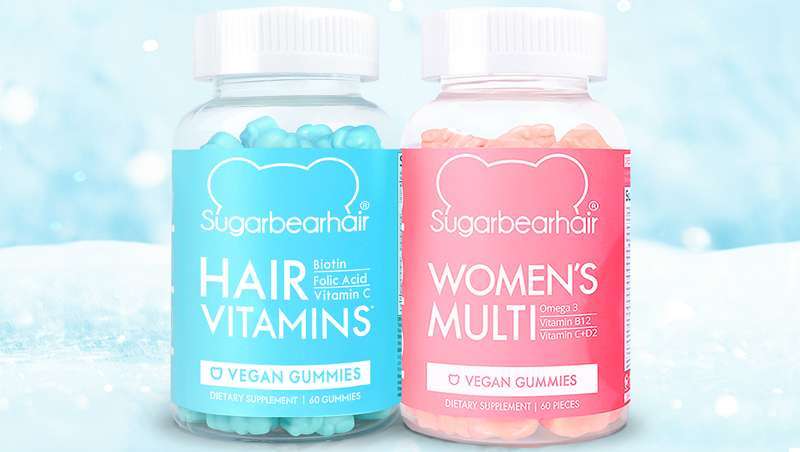 Sugarbearhair, os deliciosos, veganos e comestíveis ursinhos azuis, vitaminas para o teu cabelo