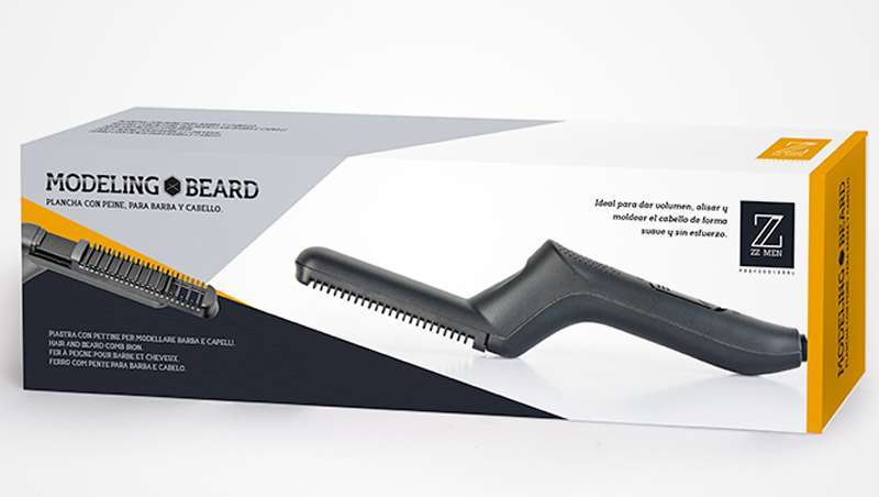 Novidade revolucionária, a prancha com pente para barba e cabelo