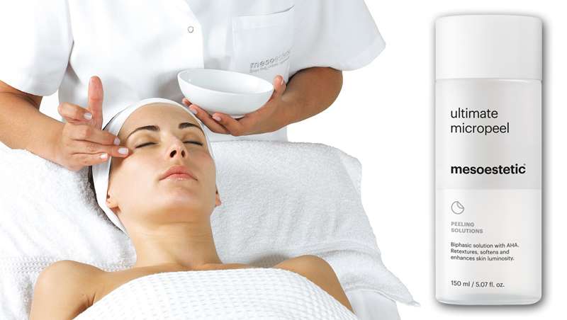 Piel lisa, suave y luminosa al instante con ultimate micropeel de mesoestetic