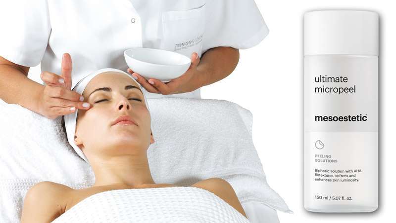 Pele lisa, suave e luminosa no instante com ultimate micropeel de mesoestetic
