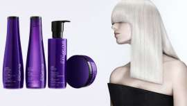 Una exclusiva línea capilar neutralizadora para cabellos rubios decolorados o con mechas que cuenta con preciados ingredientes japoneses: peonía blanca y pigmentos fríos